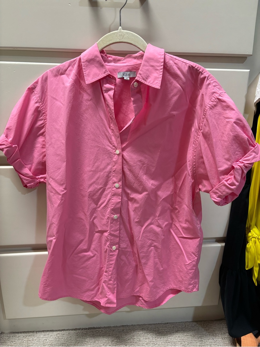Women's Rail’s Short-Sleeve Bubblegum Pink Button-Down Shirt